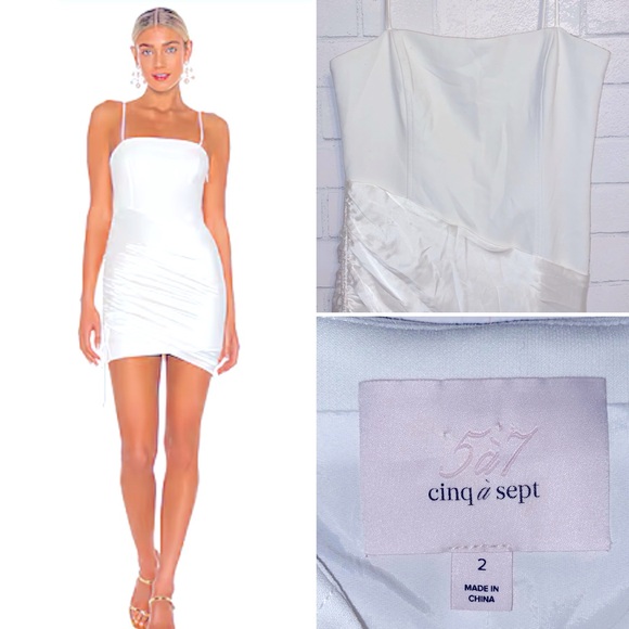 REVOLVE Cinq a Sept $278 Juliette Dress Ivory sz 2 EUC
